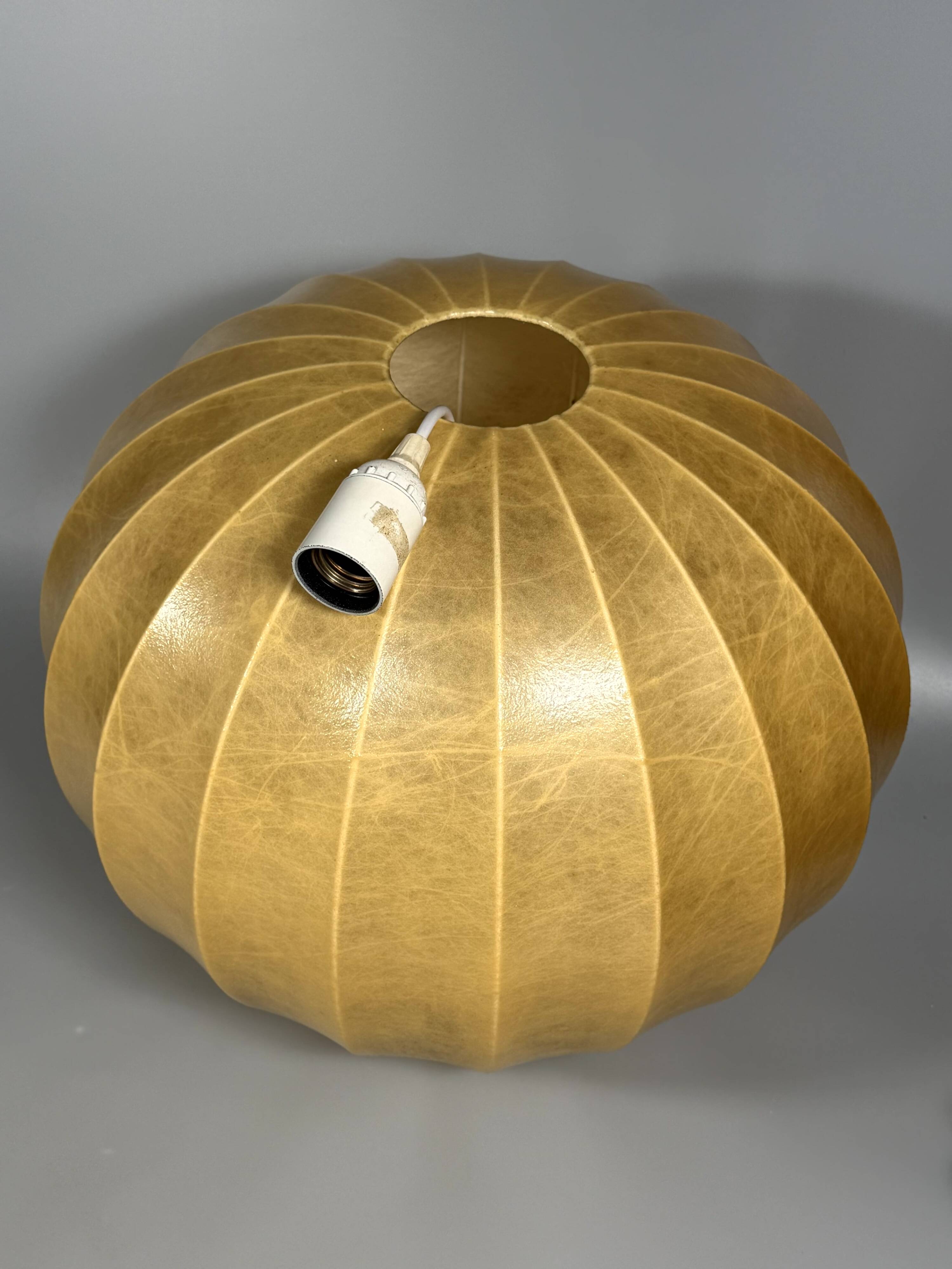 1960s 1970s Cocoon Ceiling Lamp Globe Lamp "Moon" by Goldkant Leuchten