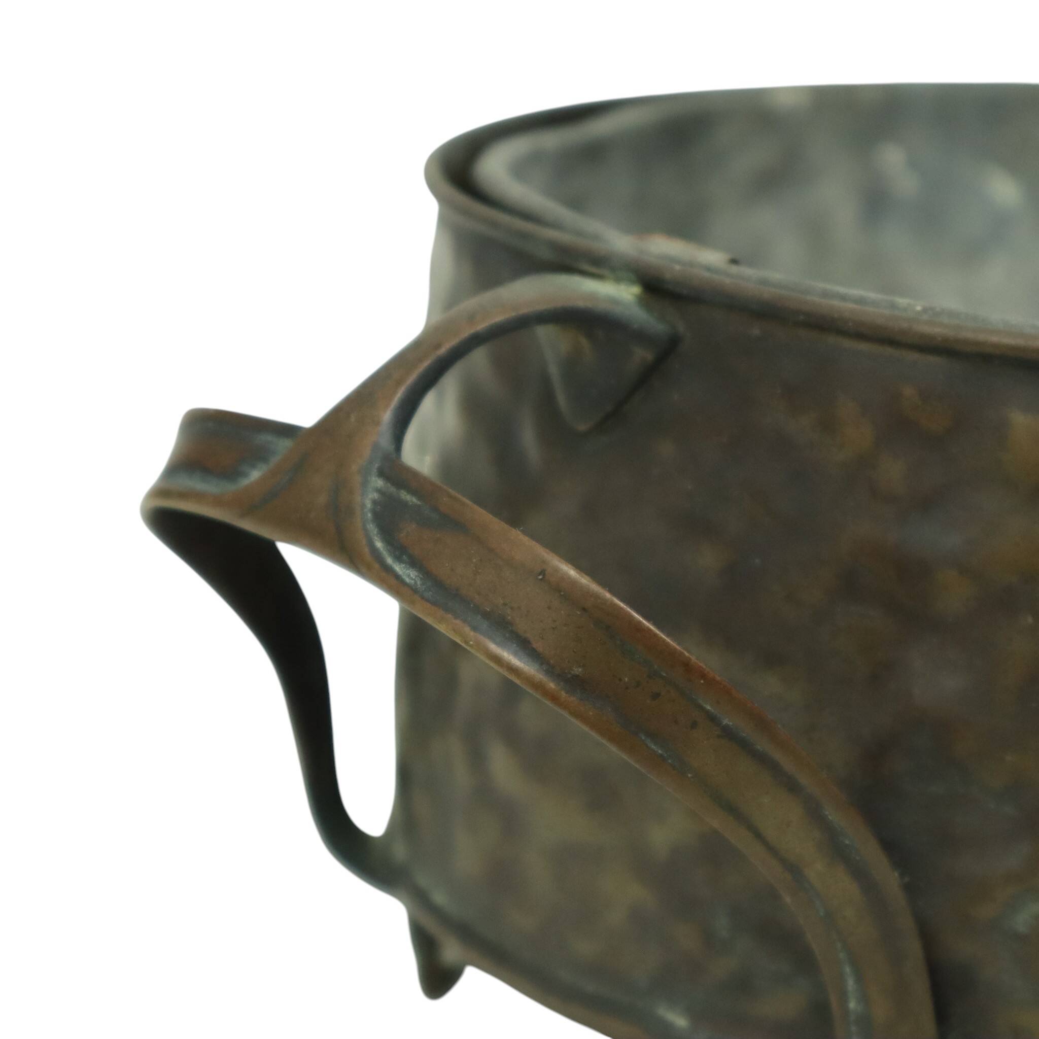 Antique Art Nouveau Brass Jardinière Planter