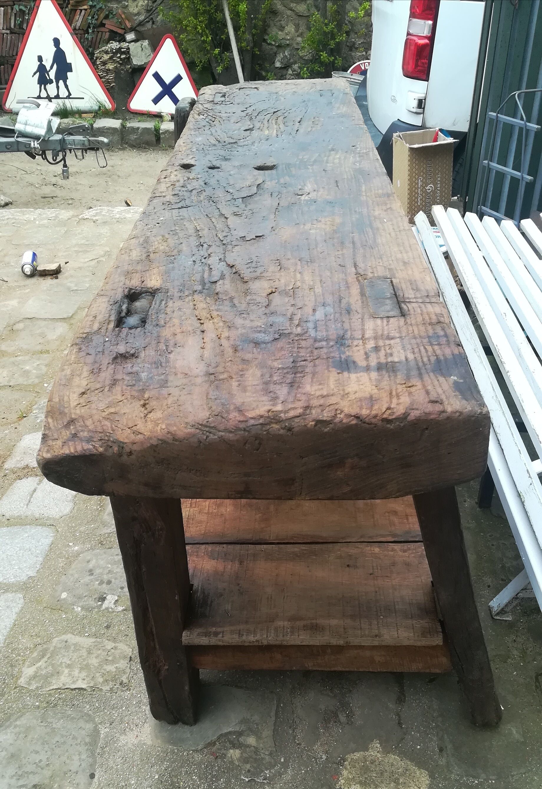 Former carpenter's workbench Long 176 cm