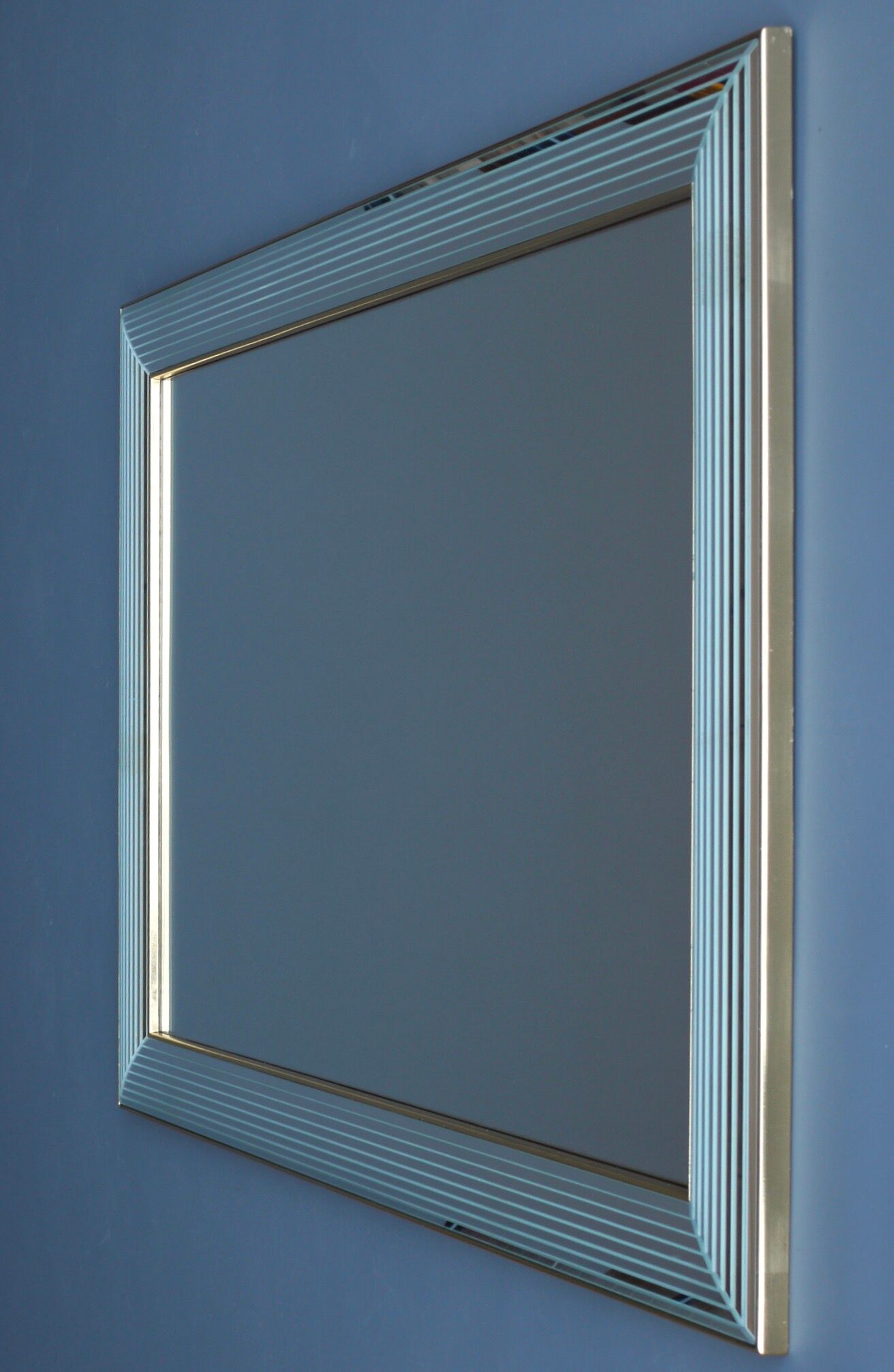 Miroir mural belge vintage par deknudt, années 1980