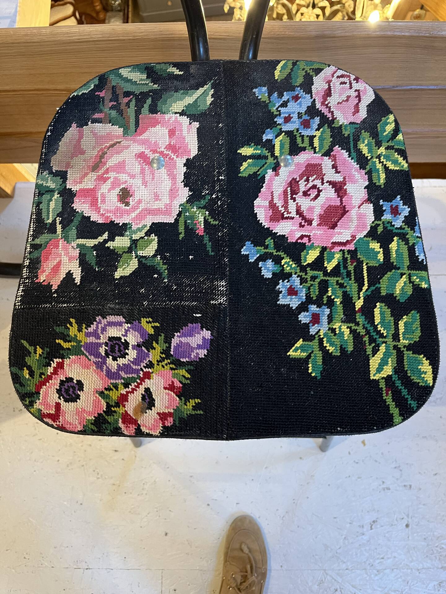 Pair of canvas high chairs