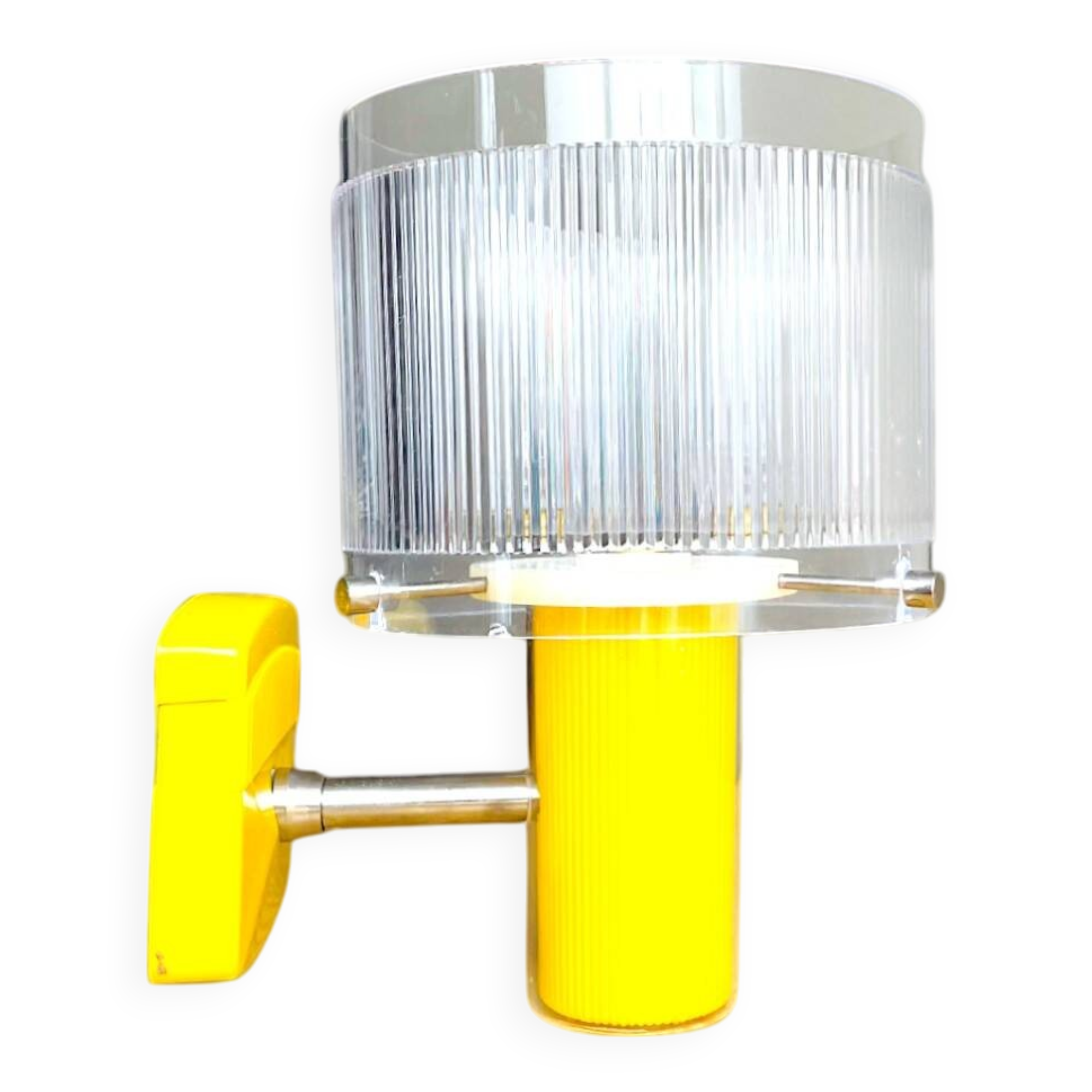 Mid century modern yellow wall sconce light