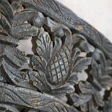 150 cm bleached wood carved wall panel