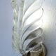 Art Decò Wall light Trasparent Murano Glass Leave by Barovier e Toso, 1950s