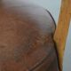 Set of 2 vintage design cocktail chairs/armchairs made of sheepskin leather