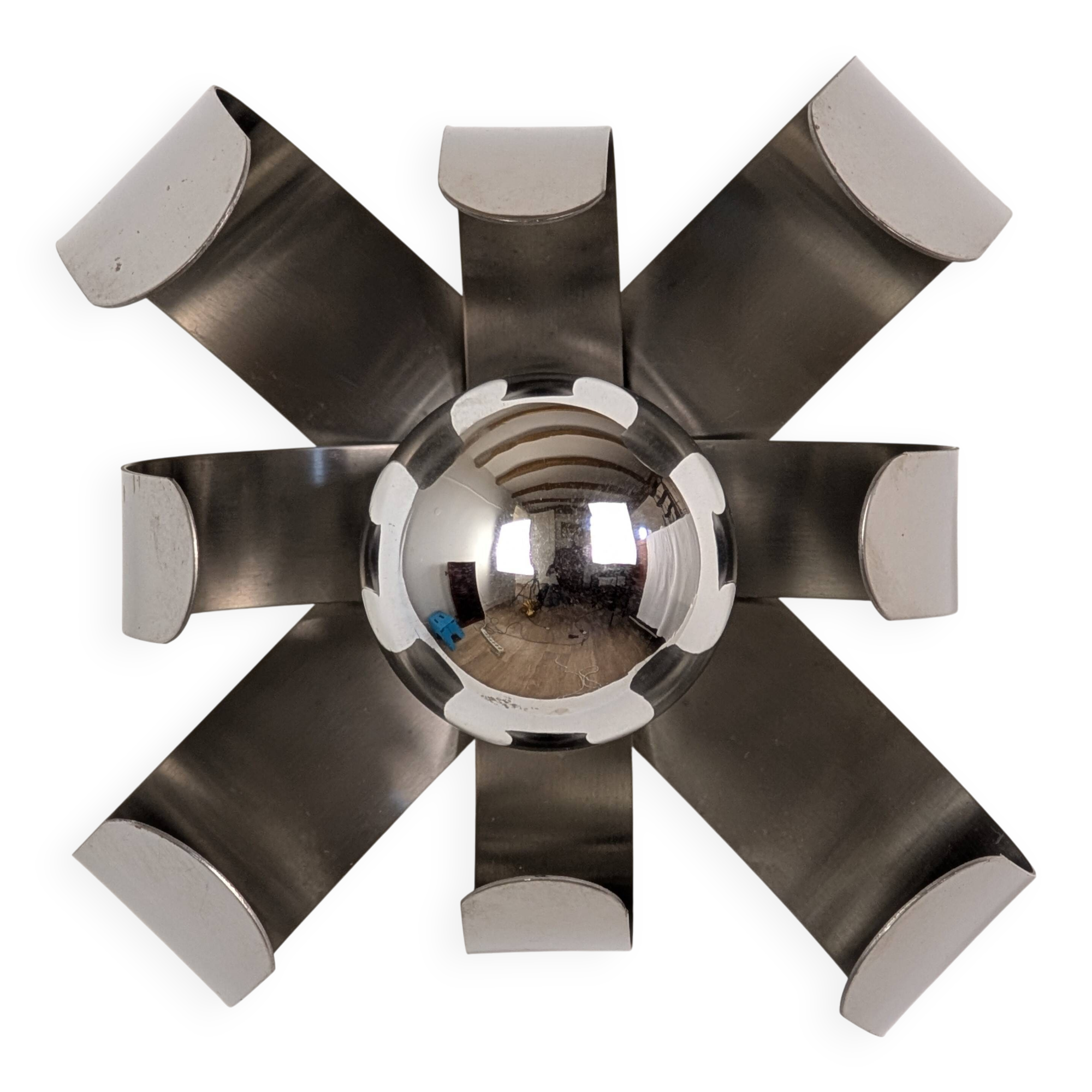 Chrome flower wall light