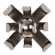Applique fleur chrome