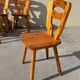 Set of 8 pine chairs in the Les Arcs design style by Charlotte Perriand from the 1970s.