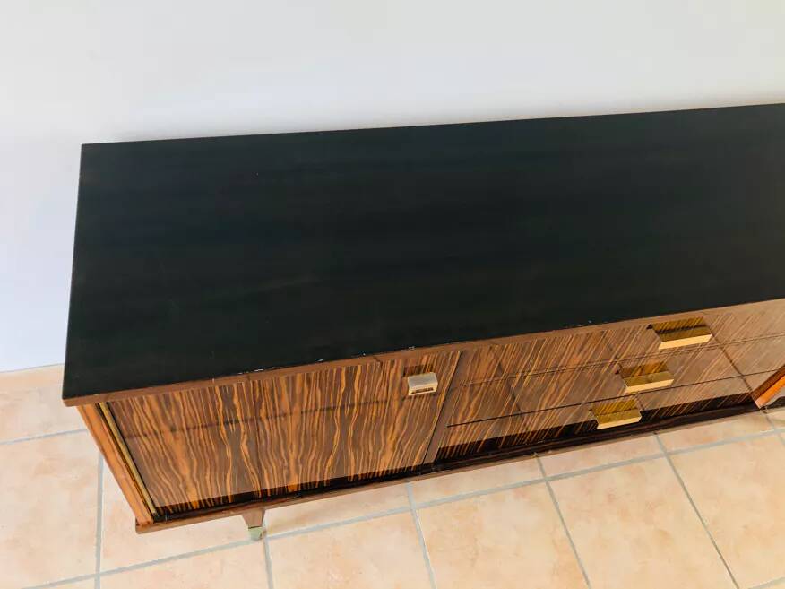 Vintage Macassar ebony sideboard 1970