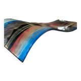 Art deco multicolored glass tray
