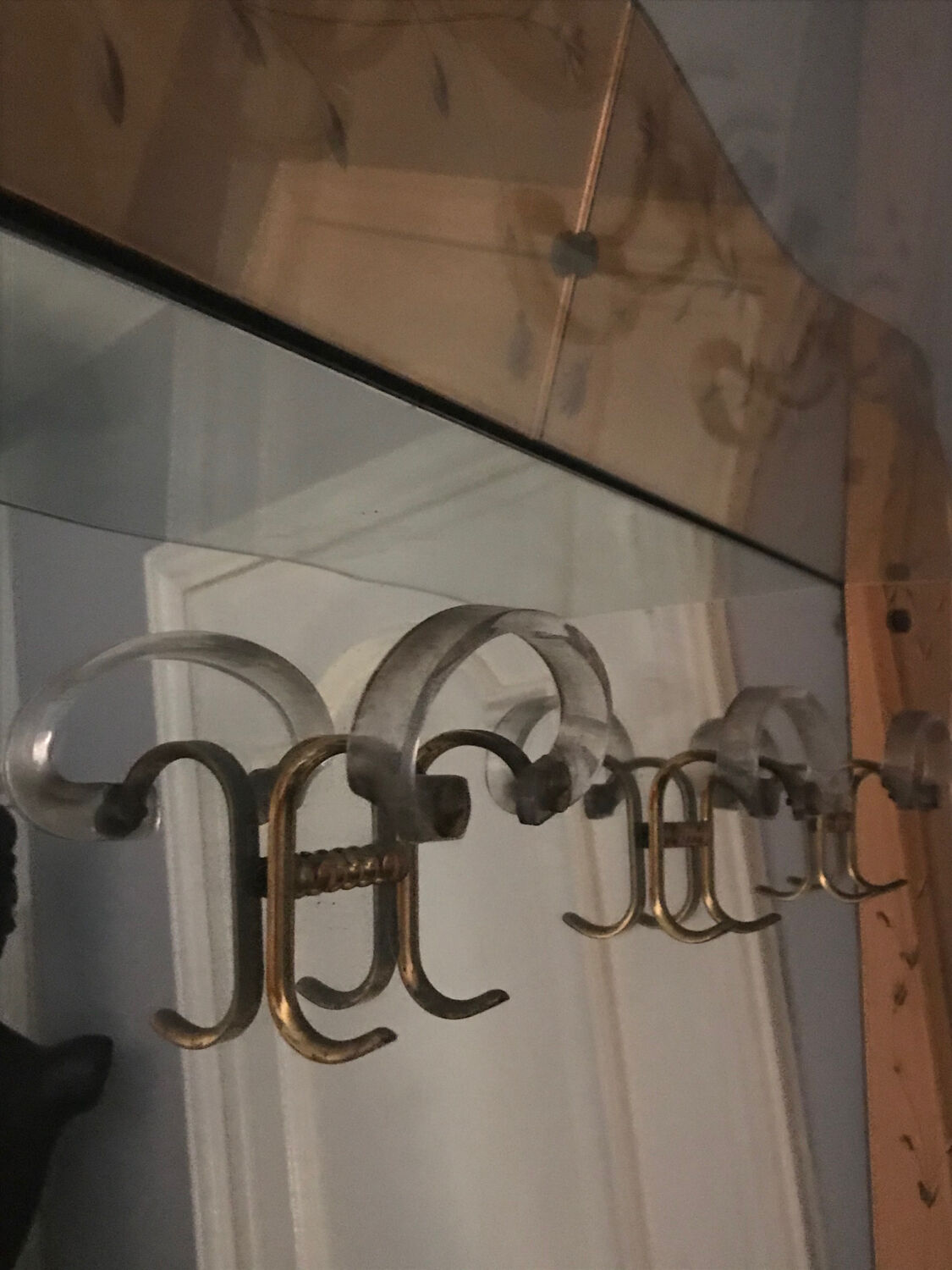 Mirror - venetian art-deco coat holder 126x193cm