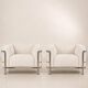 2 LC3 armchairs by Le Corbusier