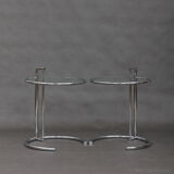 Set of 2 tabes Eileen Gray chrome model 1027