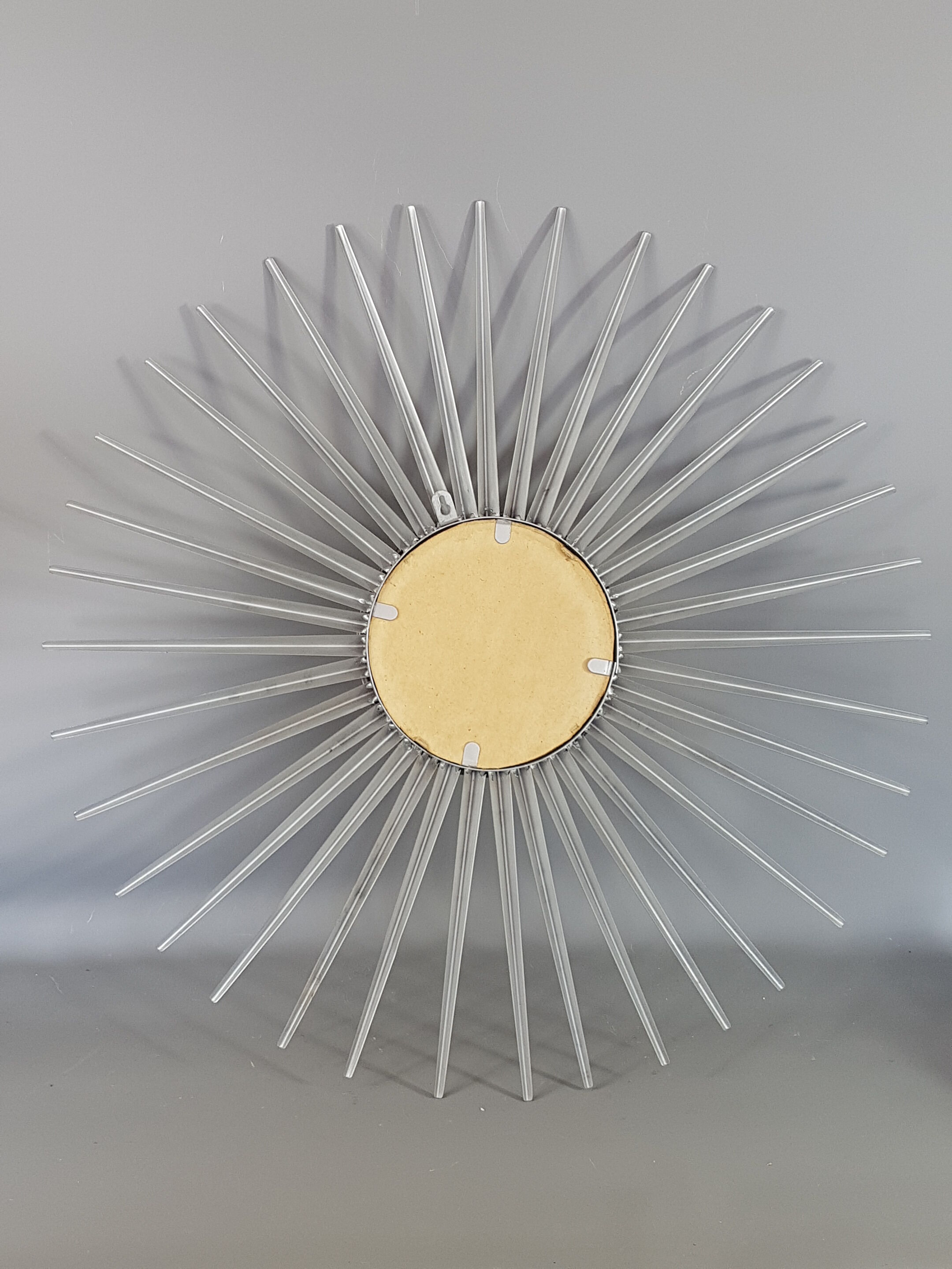 Mirror sun with witch's eye, silver color diameter 70 cm