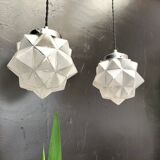 Paire de suspensions art déco en verre