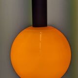 Orange opaline ball pendant by Parscot, France circa 1970.