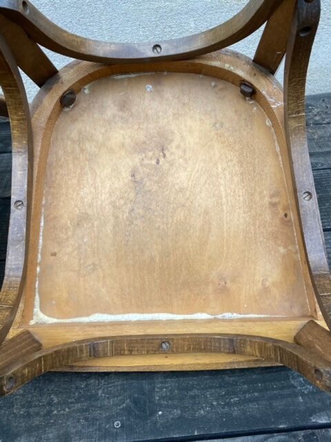 Set of 4 antique bistro chairs