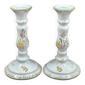 Pair of candlesticks Moustiers 21 cm