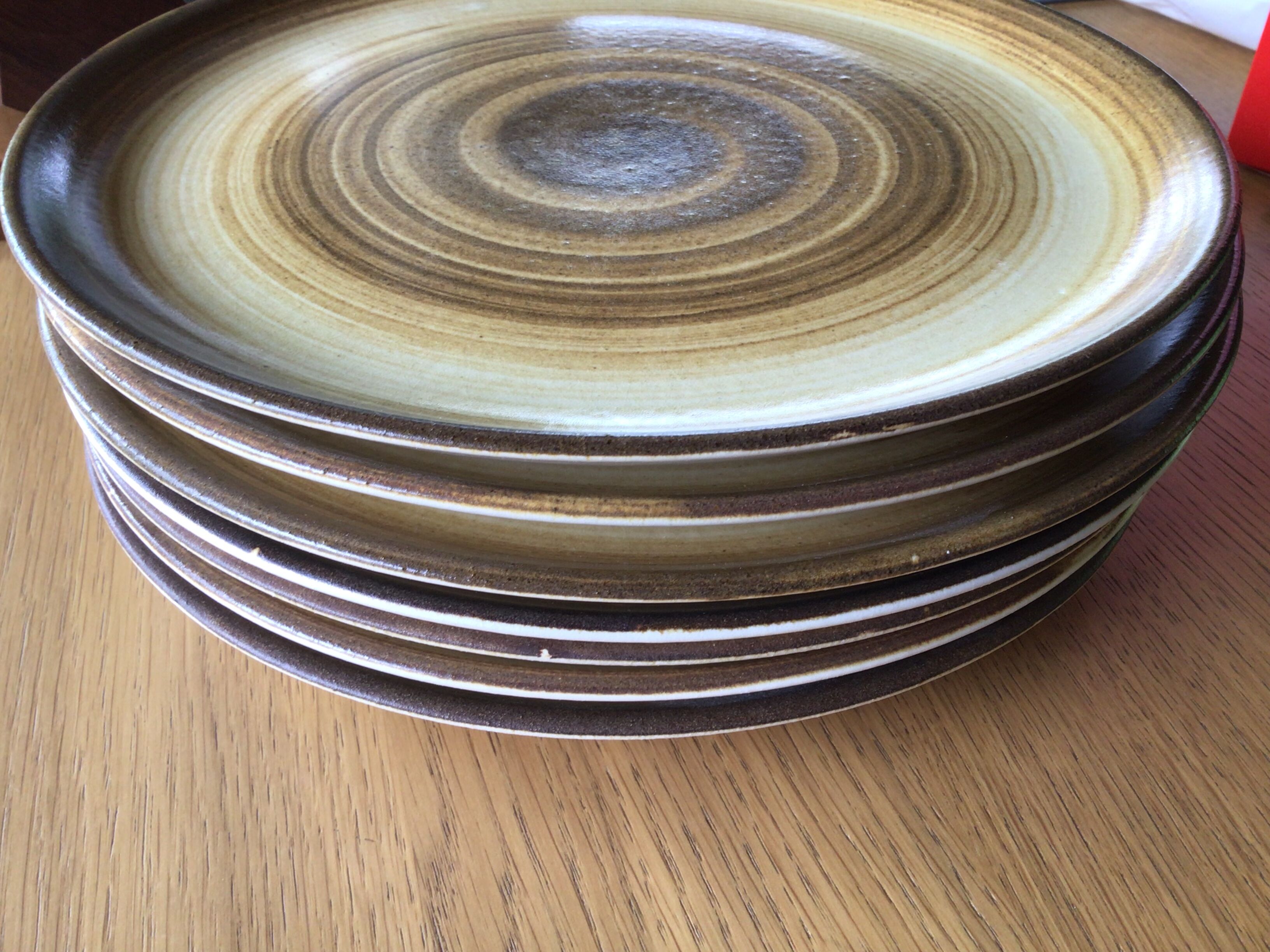 6 Flat plates sandstone Longchamp brown straw
