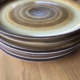 6 Flat plates sandstone Longchamp brown straw