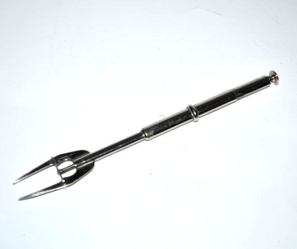 Crustacean claw - silver-plated lobster pick with pusher