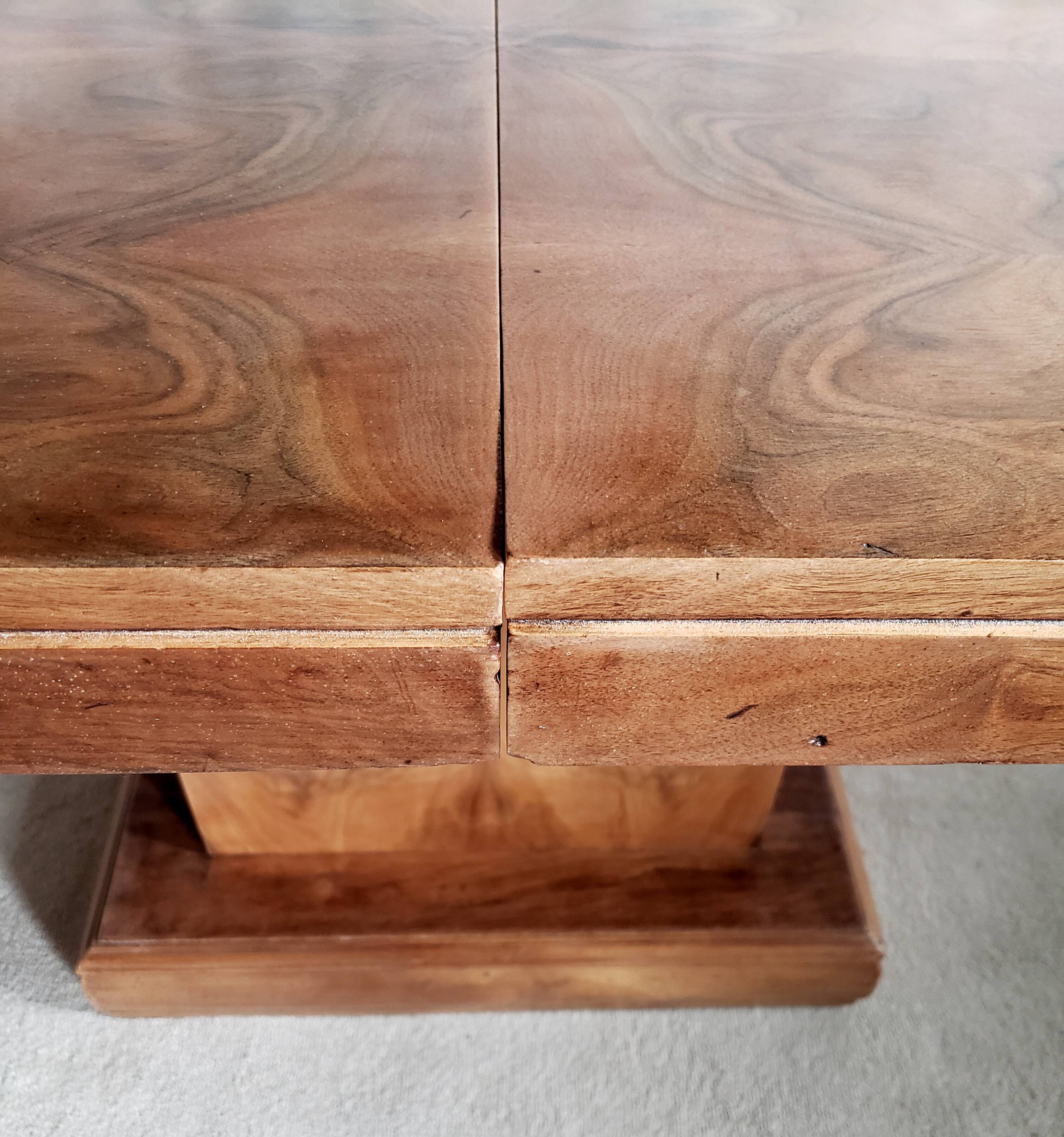 Walnut art-deco table