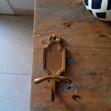 Vintage patère in solid golden brass