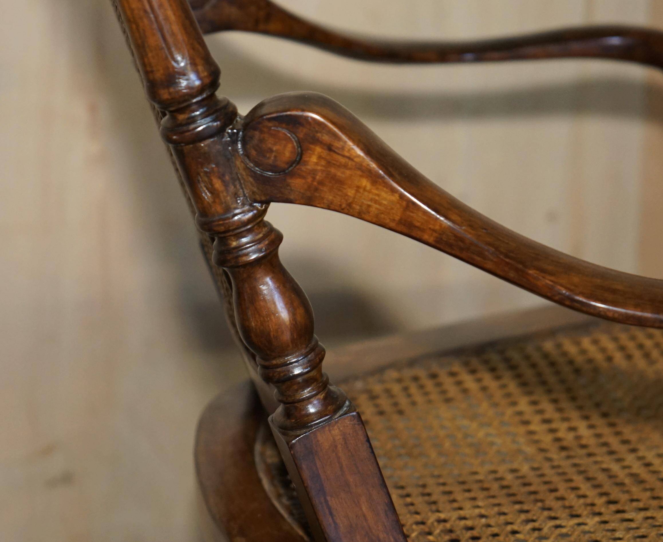 Antique Victorian swivel office armchair