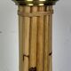 Midcentury bamboo and brass large mushroom table lamp by Leola, 1960s