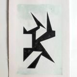 Modern geometric painting