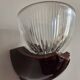 Pair of Art Deco wall lights, ceramic and holophane glass.