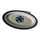 Plat sunny motif floral bleu stylisé Sarreguemines