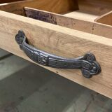 Old solid oak farm table stripped