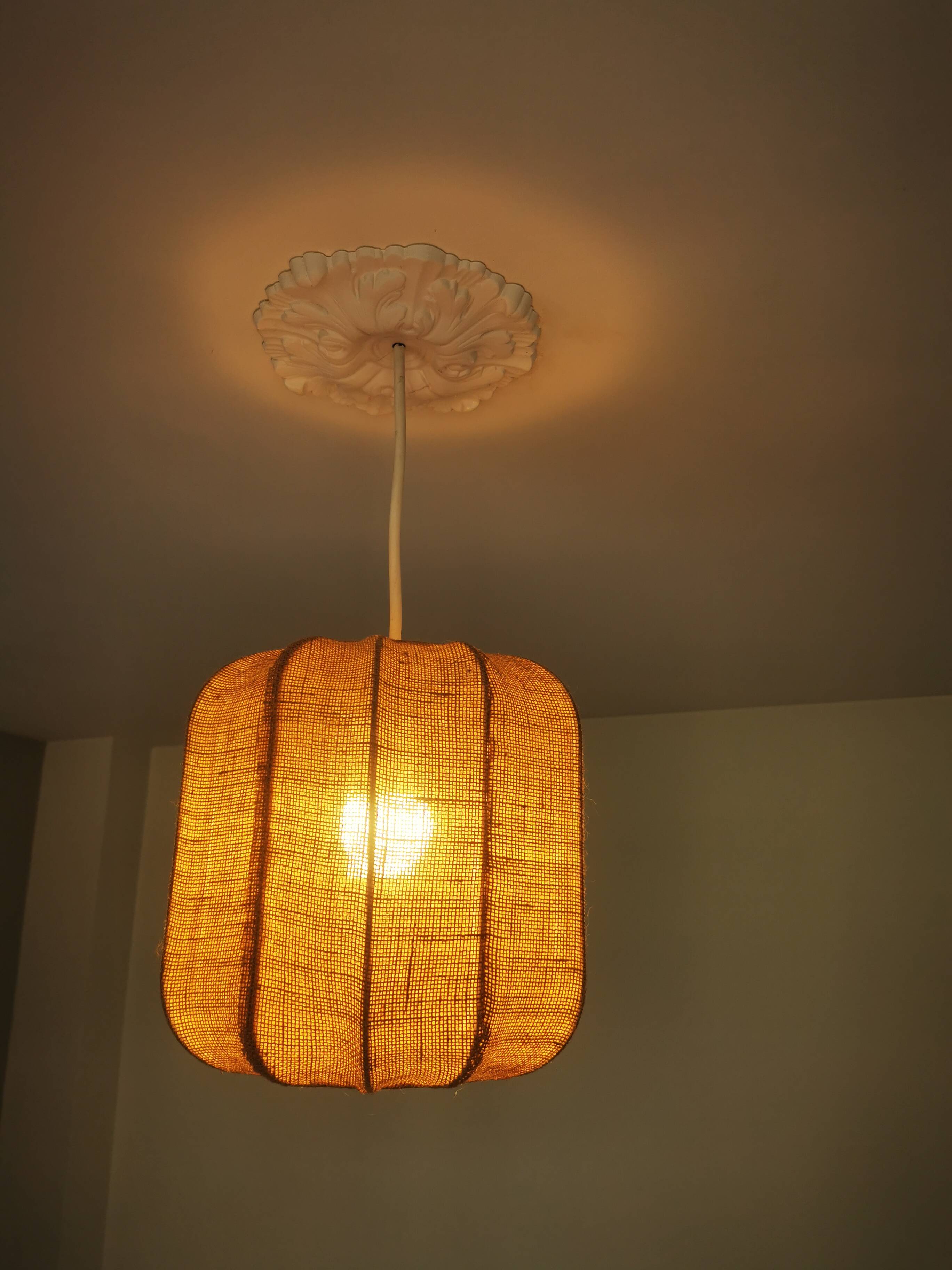 Jute pendant light