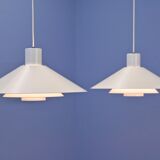 Set of 2 Danish hanging lamps 'Trapez' by Christian Hvidt for Nordisk Solar, 1960s