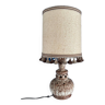 Lampe en céramique abat jour pompon