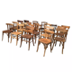 Set of 10 curved wooden bistro chairs