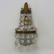 Pair of vintage hot air balloon wall sconces with glass tassels. Year 50