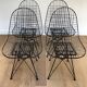 Lot de 4 chaises noires vintage Eames