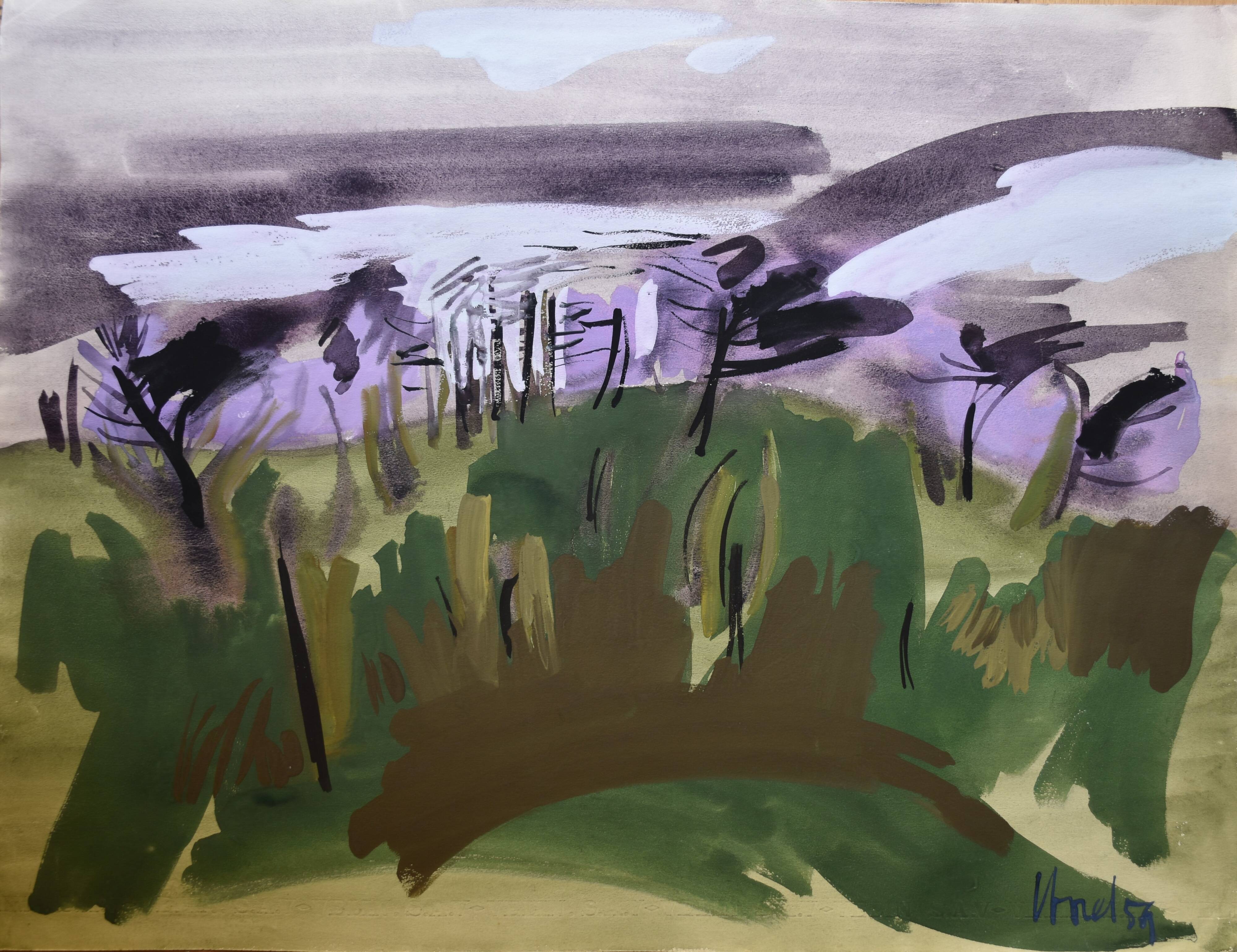 Jeannie Borel, Autumn Landscape in Switzerland (1959)