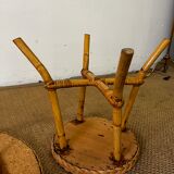 Pair of rattan side tables