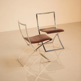 Pair of chairs "Luisa" by Marcello Cuneo for Mobel Italia 70's
