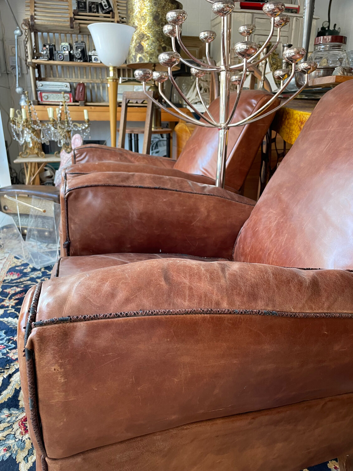 Paire de fauteuils club