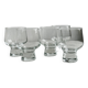 5 thick glass water glasses.
