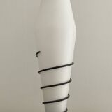 Lampe vintage en opaline et métal