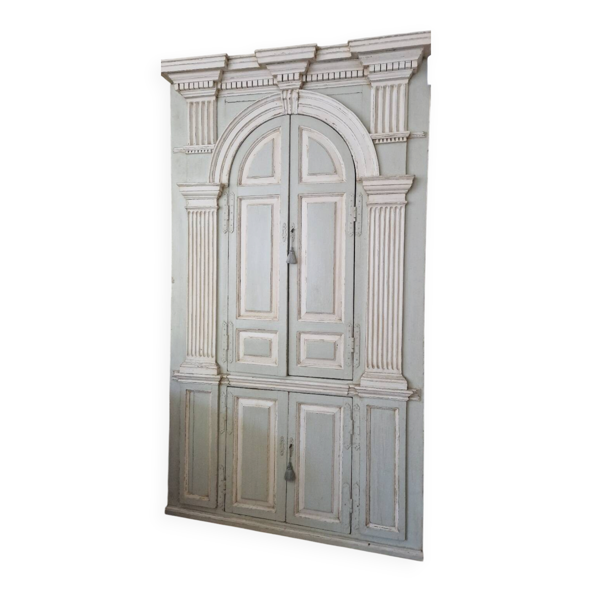 19th-century corner furniture, Louis XIV style.