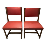 2 chaises louis XIII