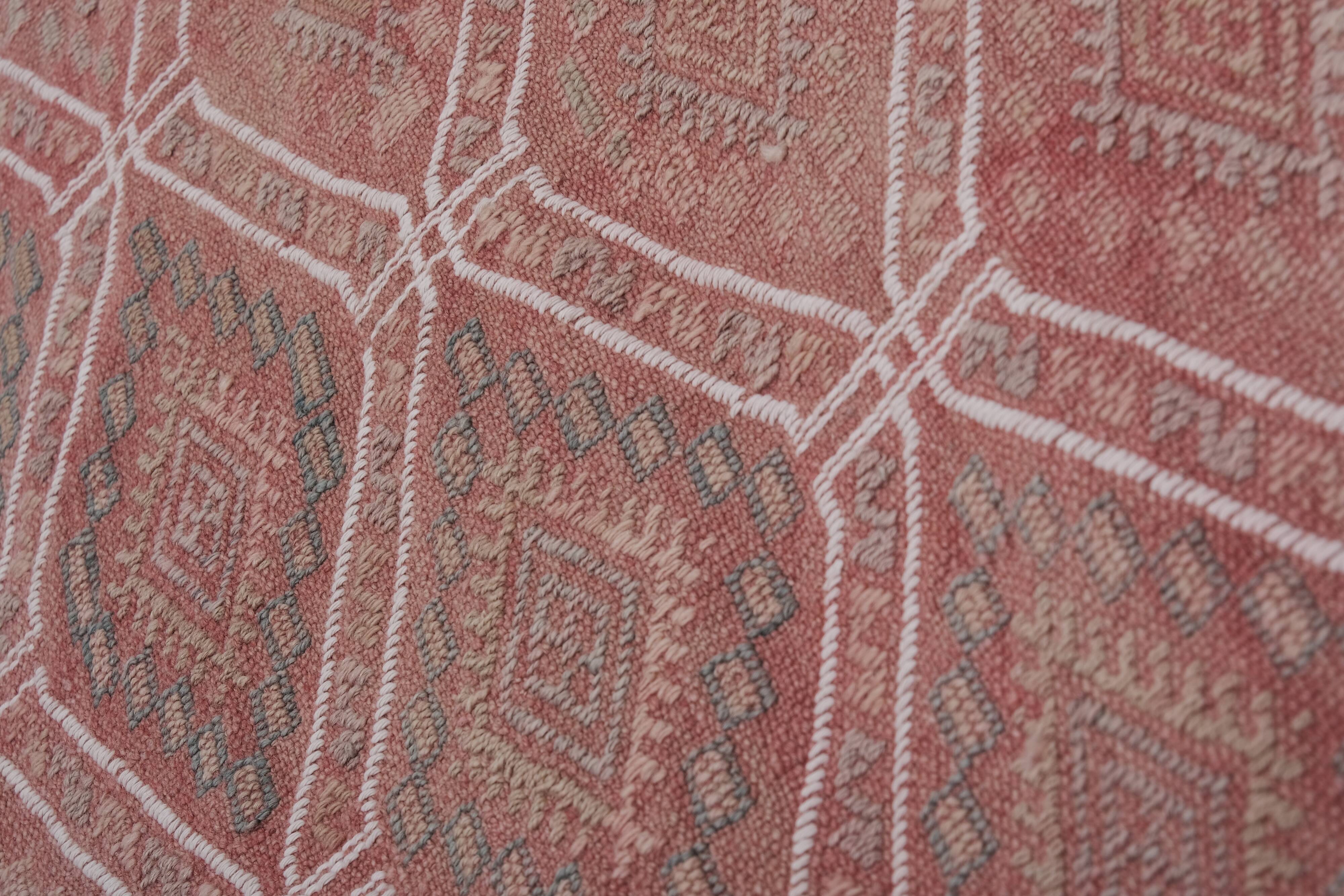 Vintage Turkish rug from Oushak, hand-woven 85x293 cm