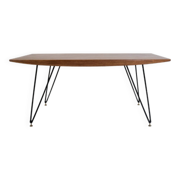 Vintage Danish rectangular coffee table in teak from the mid-century.