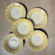 Set of 5 deep plates Lys Digoin Sarreguemines